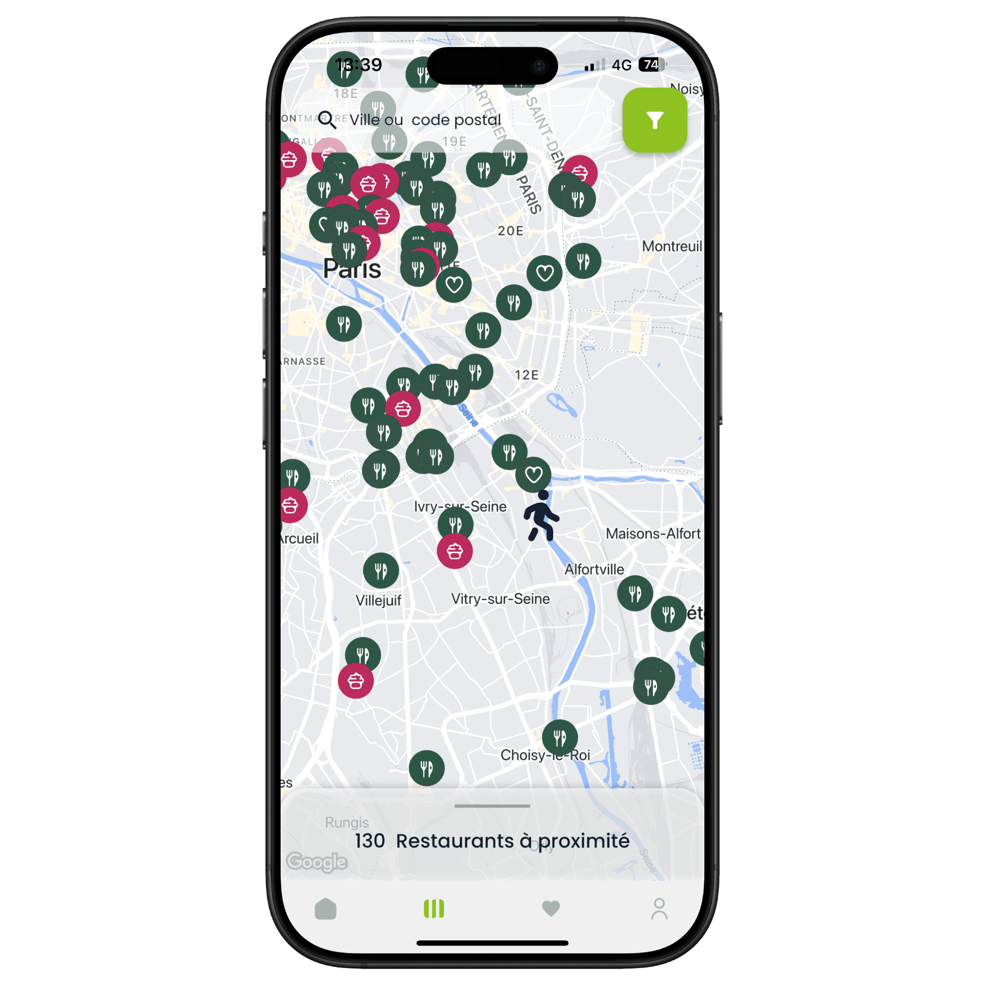 Image pour Carte interactive des restaurants autour de vous